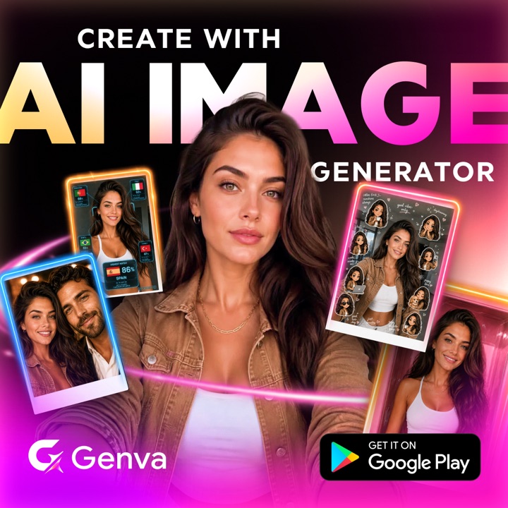 Genva Google Ads creative: AI Image Generator, portraits