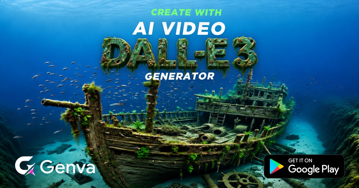 Genva Google Ads creative: DALL·E 3, shipwreck reef