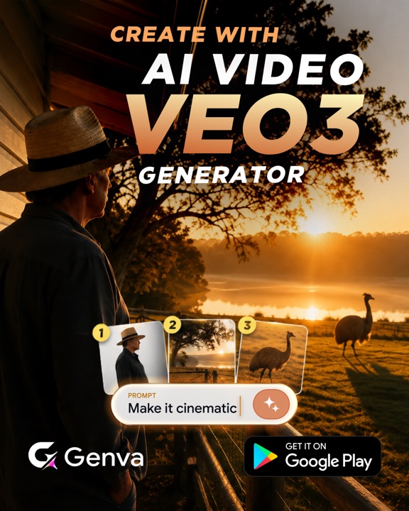 Genva Google Ads creative: Veo 3, make it cinematic