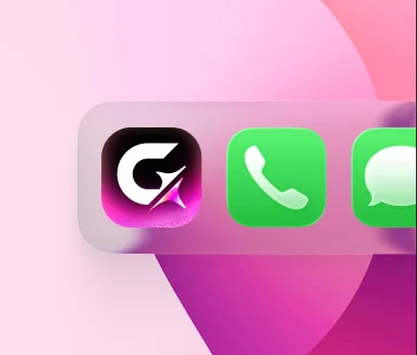 Genva app icon in the iPhone dock