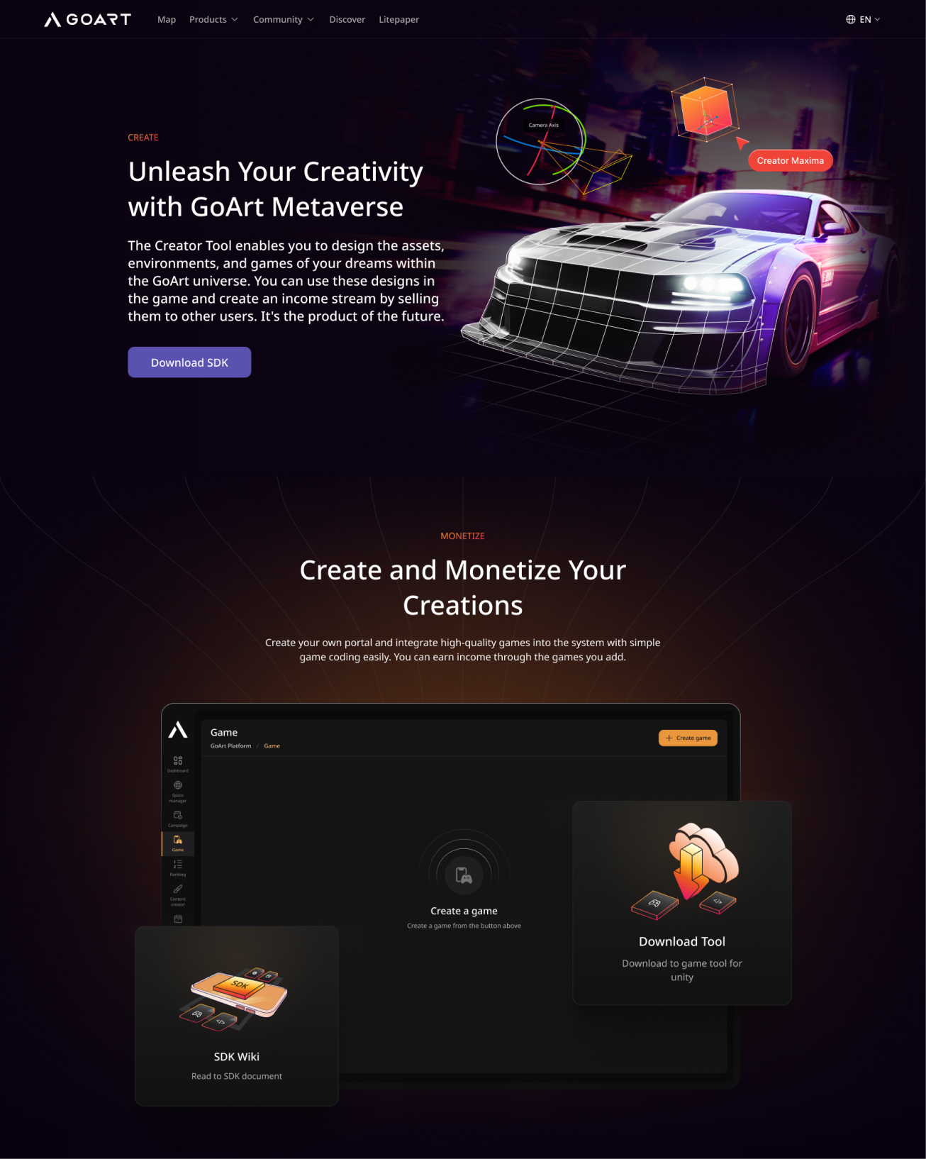 GoArt Create website