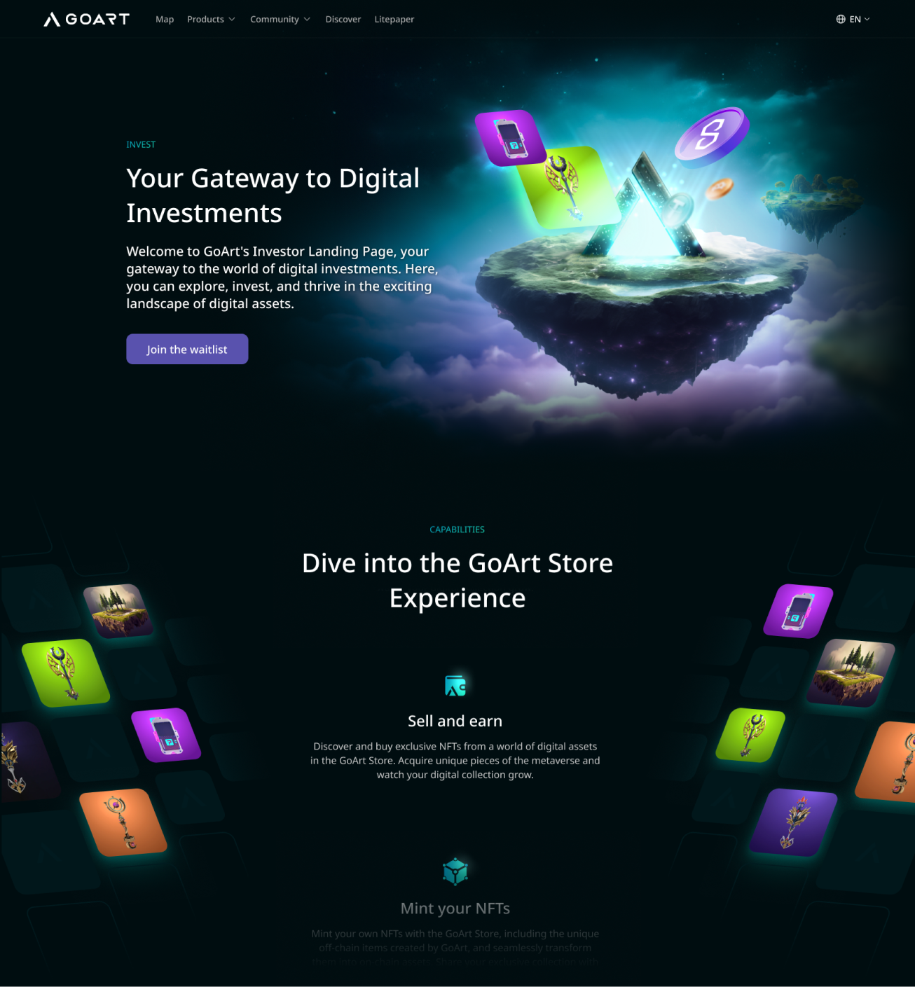 GoArt Invest website