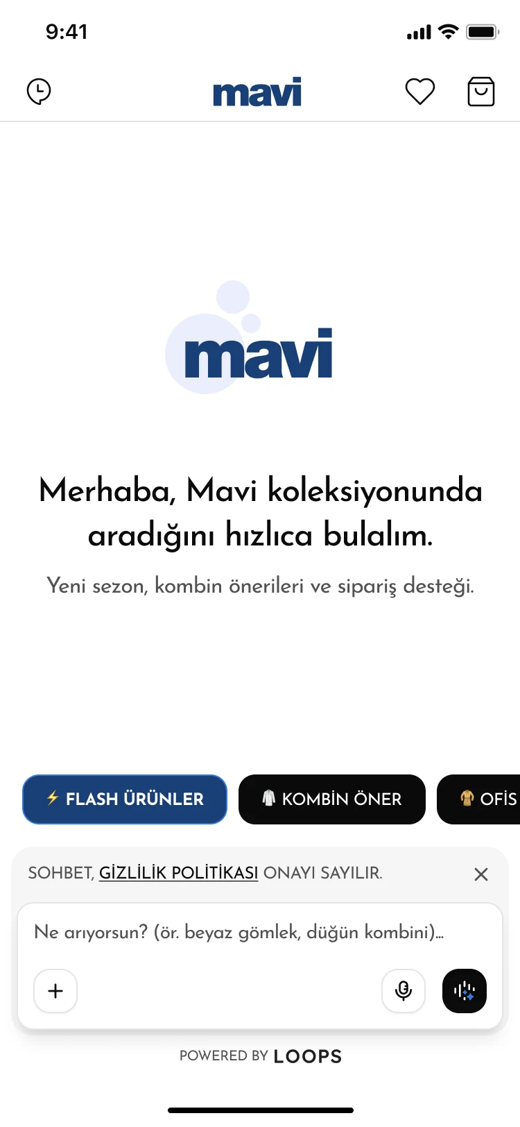 Mavi · Welcome